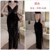 Ropa interior de terciopelo marca Guiruo Dulce top de tirantes Pantalones Bata con cuello en V profundo Traje de tentación para el hogar 4092