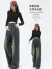Pantalones de maternidad para otoño 2026, nuevo estilo primavera y otoño, sin soporte para el vientre, finos, holgados, aptos para petite, pantalones largos de pierna ancha de mezclilla