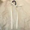 Anel de Cabelo com Laço de Renda Retro Francês Pérola Feminino Elegante Fita Acessórios de Cabelo Corda de Cabelo de Couro de Alta Qualidade