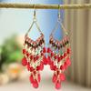 Pendientes largos en forma de V, pendientes bohemios, joyería para mujer, venta al por mayor, tu tixi yiwu daisy jewellery