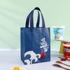Bolsa de embalaje para comida para llevar no tejida recubierta con película, plegable, aislante aluminizado, impermeable, disponible en stock.