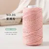 Hilo de algodón hueco brillante teñido en degradado con hilos plateados para tejer a mano DIY, hilo de plata de crochet de 2 mm para bolsos, sombreros y ovillos