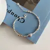 2026 Nuevo Diseño de Nicho Colgante Cuadrado con Forma de Corazón Plata de Ley Pulsera Ins Versátil y Elegante Regalo Exquisito para Niñas y Mejores Amigas