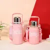 Botella de Agua Deportiva Portátil con Tapa de Acero Completo, Botella de Agua Deportiva de Alto Valor para Montar en Coche, Vaso Térmico de Acero Inoxidable con Logo