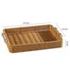Cesta de sobremesa de frutas criativas quadradas tipo rattan Prato de frutas secas de estilo europeu prato de lanche doméstico cesta de bandeja de chá da tarde de doces