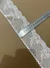 60 Estilos Populares de Adorno de Encaje Elástico en Stock, Negro, Blanco Natural, Blanqueado, Ancho 4-10cm