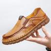 2024 Sapatos Masculinos Plus Size Transfronteiriços Calçado Exterior Slip-on Sapatos de Condução Sapatos Casuais de Couro de Superfície Macia Sapatos de Couro Leves