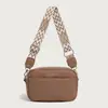 Bolso de Hombro para Mujer de PU de Color Sólido 2025 Nuevo Bolso de Exportación Transfronteriza para Mujer Correa de Hombro Ancha Bolso Cruzado Cuadrado Pequeño de Moda