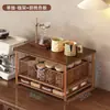 Balcão de Bar para Escritório Desktop Prateleira de Armazenamento de Lanches e Chá de Várias Camadas Caixa de Armazenamento para Sachês de Chá Prateleira de Armazenamento para Despensa