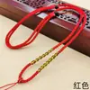 Cordón tejido a mano con hilo dorado cordón colgante grueso ajustable collar de jade dorado cera de abeja cuerda para el cuello
