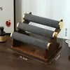 Soporte de Exhibición de Joyería de Madera Maciza de Gran Capacidad para Collares, Pulseras, Brazaletes, Adornos, Gomas para el Cabello, Anillos para el Cabello, Relojes, Estante de Almacenamiento