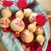 Llavero Colgante de Calabaza Natural Grande Estilo Chino Tradicional, Llavero Original de Gama Alta, Adorno de Calabaza Retorcido a Mano Regalo