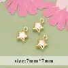Chapado Eléctrico Oro Verdadero 18K Estrella Luna Mariposa Lisa Mini Colgante DIY Pendientes Collar Joyería Semi-terminada Combinación