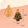 Pingente de Natal com Óleo Gotejante Fofo Papai Noel Floco de Neve Presente Alce Acessórios de Liga Joias DIY Pingente