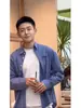 Camisa de manga larga con letras 2024, estilo japonés, estilo Hong Kong, holgada, para niño, chaqueta informal de verano a la moda que combina con todo.