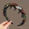 Diadema de Peluche Dentada para Otoño e Invierno para Mujer, Pinza para el Cabello de Cara Lavada con Parte Superior Alta del Cráneo que Hace que la Cara Parezca Más Pequeña, Diadema con Estampado de Leopardo, Goma para el Cabello Antideslizante Estilo Chanel
