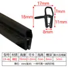 Tiras de goma selladoras de burbuja lateral para puertas de coche, anticolisión y aislamiento acústico, tiras de acero en forma de U para cajas y gabinetes eléctricos con clips para vidrio