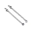 Aço inoxidável com fecho lagosta, etiqueta, corrente extensora, estrela dourada em relevo, gota d'água, pulseira colar corrente de cauda, produção de joias