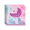 Novo Conjunto de Suprimentos para Decoração de Pratos de Papel para Festa de Aniversário Infantil com Tema de Sereia Transfronteiriço