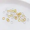 Anéis Abertos e Fechados Banhados a Prata S925 com Ouro 24K Acessórios para Pulseira Colar DIY Anéis Redondos que Preservam a Cor Materiais para Joias Artesanais