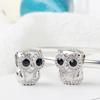 Punto de búho Panjia diamante agujero grande con cuentas aleación de plata DIY moda lindo lindo búho con cuentas