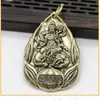 Pingente Chaveiro Redondo Popular de Latão com Oito Divindades Guardiãs e Doze Signos do Zodíaco, Amuleto para Boa Sorte no Ano do Signo de Alguém, Item de Artesanato