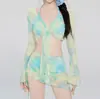 Traje de baño para mujer Bikini Separado Conjunto de Cuatro Piezas Sexy Sexy Gama Alta Nuevo Traje de baño para Playa