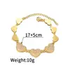 Moda Europeia e Americana Pulseira Feminina de Coração Estilo Ins Nicho Luxo Acessível High-End Pulseira com Padrão Geométrico Dropshipping