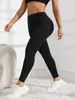 Pantalones de Yoga Transfronterizos Estilo Europeo Nuevos Populares Pantalones de Fitness para Deportes al Aire Libre Levanta Glúteos Leggings Ajustados de Cintura Alta para Mujer