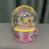 Bola de Cristal Luminosa Personalizada Desenho Animado para Desktop Crianças Ornamentos de Resina Presentes Criativos Novos Artesanato de Resina Ornamentos