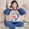 2026 Pijamas Nuevos para Niños Franela Más Terciopelo Engrosado Terciopelo Otoño e Invierno Conjunto Infantil Niños Polar de Coral Ropa de Casa