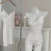 Novo Pijama Sexy para Mulheres 2026, Vestido de Peça Única Floral de Verão com Bojos, Camisola Justa, Estilo Puro Desejo