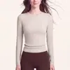 Otoño Invierno Lyocell Tencel Ropa de Yoga Cálida Adelgazante Casual Versátil Cálido Deportes Manga Larga Mujer Fábrica de Origen