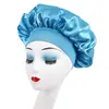 Touca de Dormir de Cetim Elástica de Aba Larga Amazon Touca para Cuidado do Cabelo Chapéu de Cetim Chapéu Turbante Chapéu para Quimioterapia Unissex Cor Sólida Touca de Banho