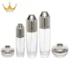 Set de cristal para cuidado de la piel listo para enviar: frascos dispensadores para loción y sérum, tarros para crema, frascos para crema, frascos dispensadores cosméticos