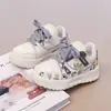 Estilo Primavera 2026 Unisex Niños Estampado Dibujos Animados Suela Gruesa Casual Zapatos de Tabla Antideslizantes Velcro Moda Caña Baja Zapatos Deportivos