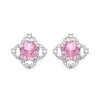 Pendientes de flor de circón de diamante completo, simples, elegantes, de lujo ligero, para mujer, únicos, exquisitos, de alta gama, elegantes, dulces y versátiles.