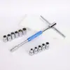 Conjunto Combinado de Chave de Soquete Tipo T com Cabeças Intercambiáveis Economia de Esforço Chave de Soquete Tipo T com Troca Rápida de Cabeça Conjunto Combinado Multifuncional