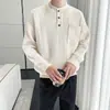 Suéter masculino outono e inverno espessado slim fit roupa íntima inverno 2023 novo tricô plus size moderno estilo preguiçoso casal