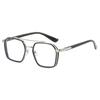 Gafas Clásicas Retro de Doble Varilla Antiluz Azul Gafas Planas Gafas Unisex para Hombres y Mujeres Tendencia
