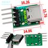 Base hembra USB 3.1 Tipo C con placa fija, interfaz de carga y datos, conector macho y hembra C, placa de prueba, inserción positiva y negativa a doble cara