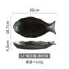 Prato de Peixe Japonês Prato de Sushi Cerâmico Doméstico Anti-Queimadura Prato Especial para Peixe no Vapor Criativo Prato Grande em Formato de Peixe Comercial