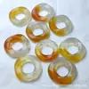 Pingente de Buda de Calcedônia Colorida Tipo Gelo Ágata Natural Doce Nuvem Auspiciosa Fechadura Pingente de Jade Raposa Corrente