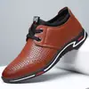 Otoño 2026 Nuevos Zapatos Casuales de Cuero para Hombre de Cuero Genuino Transpirables Piel Suave Suela Blanda Con Cordones Aumentadores de Altura Zapatos para Hombre 9713