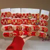 Pinza para el Cabello de Felpa Roja Festiva para Nochevieja, Flequillo Despeinado Lateral para la Frente de Mujer, Pinza Bb, Accesorios para el Cabello de Otoño e Invierno, Accesorios para la Cabeza