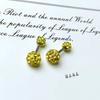 Pendientes Minimalistas Coreanos Simples y Elegantes con Bolas Dobles de Diamante, Tornillos para Cartílago de la Oreja para Mujer, Pendientes de Moda 4/6mm 1.2 Joyería para Piercing