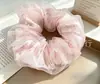 Fábrica Fonte Scrunchie Coreano de Organza Dupla Camada Gravata Criativa para Coque Scrunchie Gravata de Cabelo
