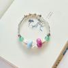 Pulseira mista de cerâmica Jingdezhen estilo étnico fresca para estudantes, temperamento fofo, pulseira feminina tecida à mão