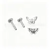 Pendientes de Aleación de Titanio Más Vendidos Transfronterizos, Tachuelas para Labios, Tachuelas para Cartílago de la Oreja, Accesorios de Repuesto para la Cabeza de Joyería para Piercings en Varias Formas de Animales y Plantas