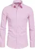 Camisa de manga larga para hombre Amazon transfronteriza, camisa elástica en cuatro direcciones con bolsillos, camisa blanca, ropa para hombre, atuendo profesional sin arrugas
